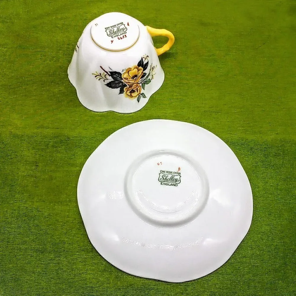 Shelley England delicate yellow